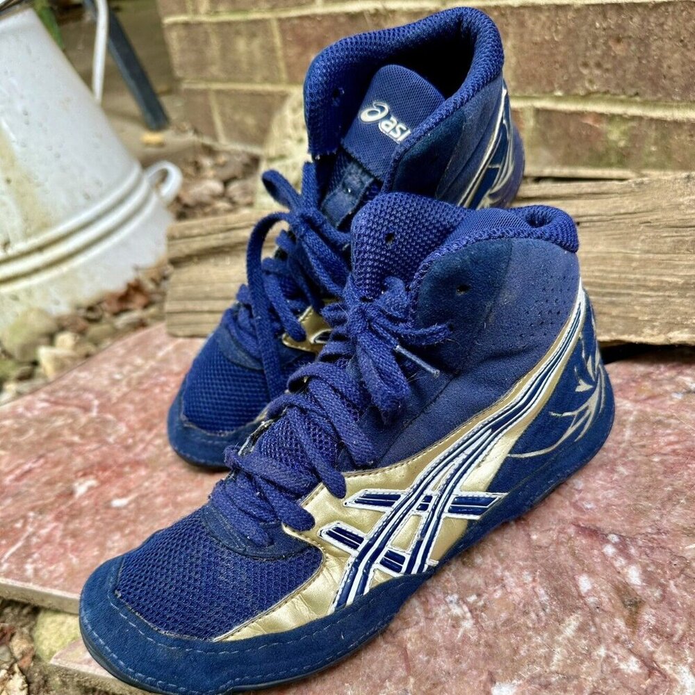 Asics Cael Cael Sanderson Men's Size Blue And Gold